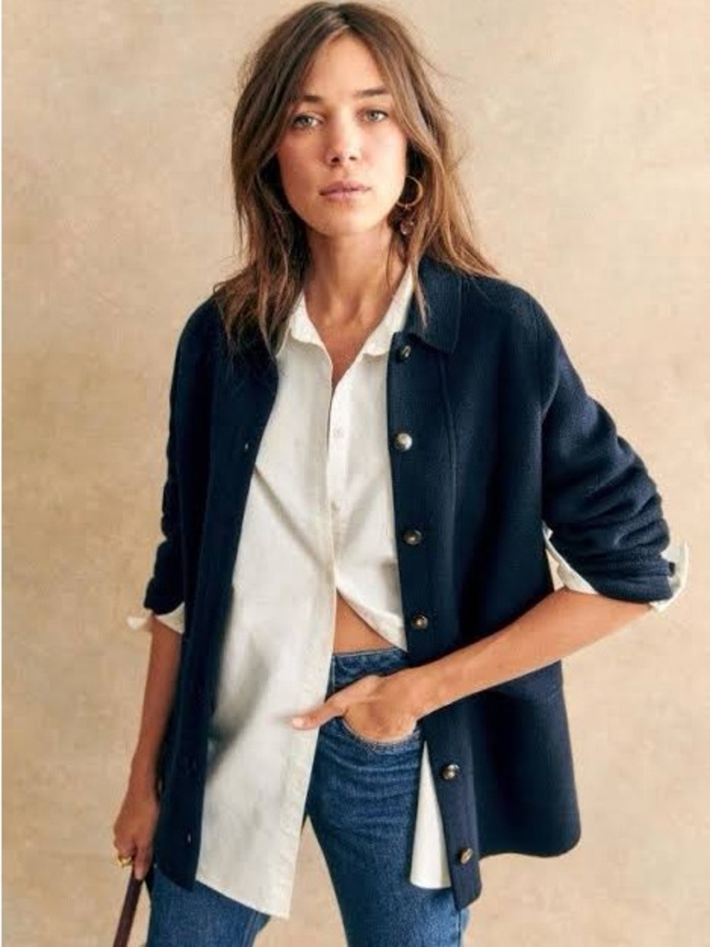 Sezane Cole jacket - Merino and organic cotton